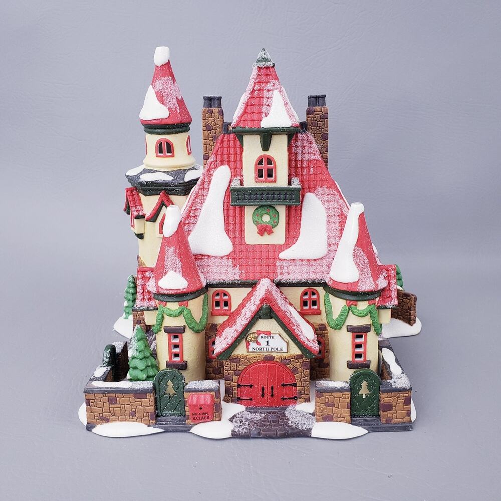 Dept 56 North Pole Series “Route 1 North Pole Home Of Mr & Mrs Claus